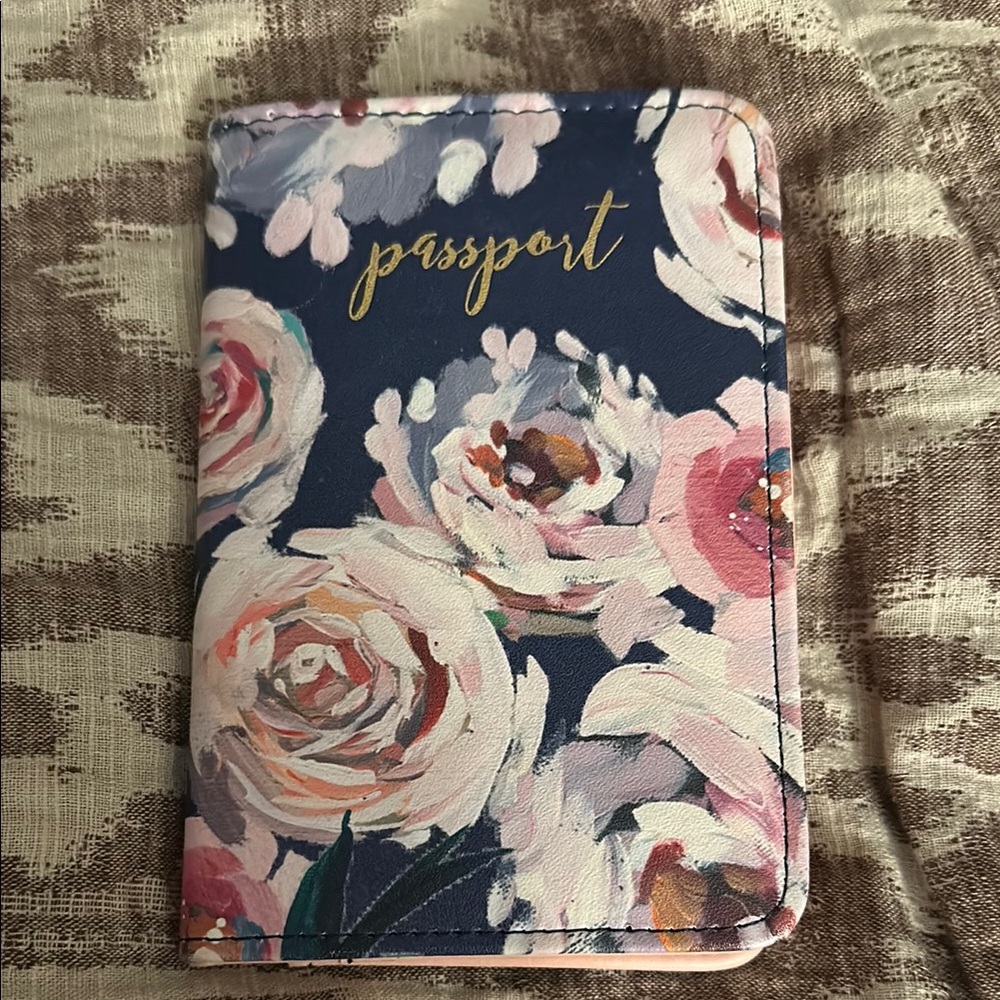 Elegant Floral Passport Cover